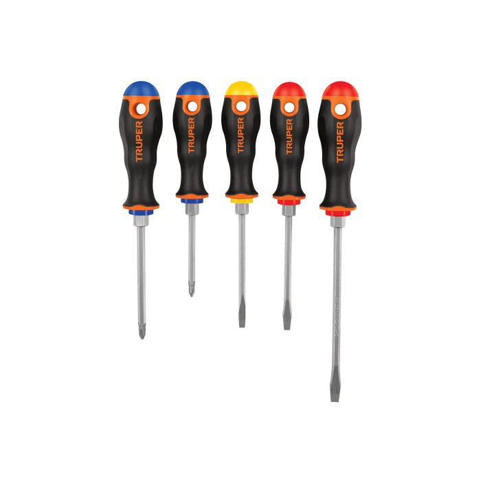 Juego de 5 destornilladores mango Comfort Grip