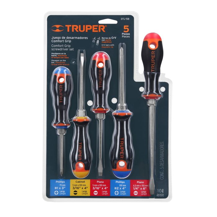 Juego de 5 destornilladores mango Comfort Grip - Imagen 4