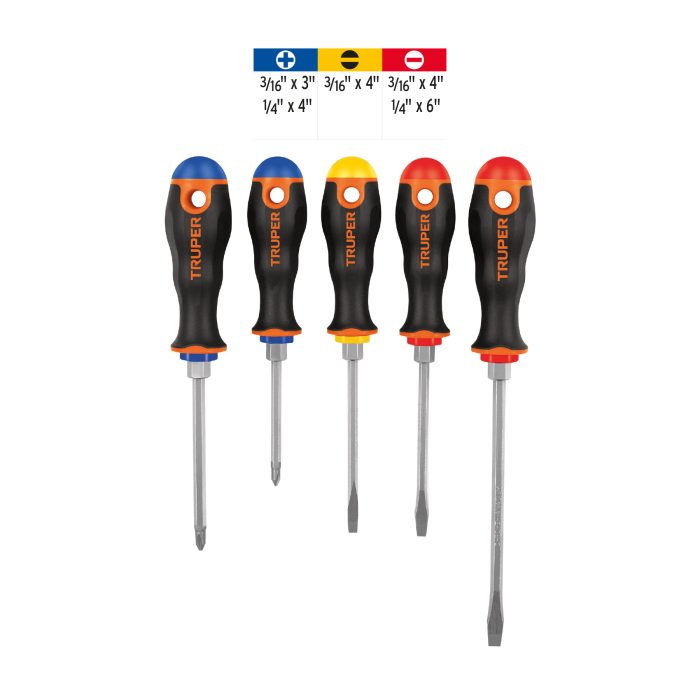 Juego de 5 destornilladores mango Comfort Grip - Imagen 3