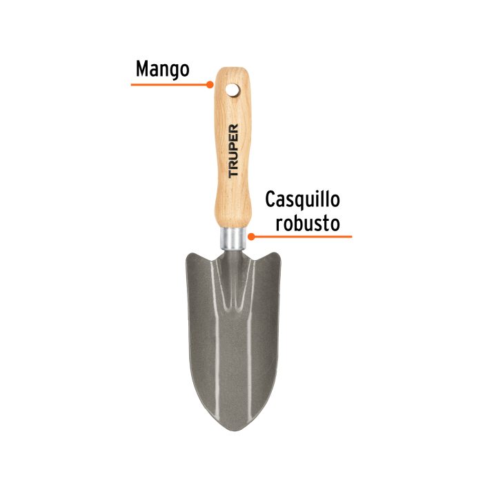 Palita ancha de jardín, mango de 6" - Imagen 2