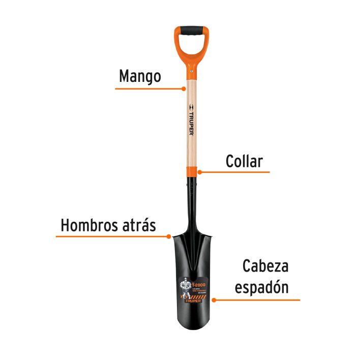 Pala espadón T-2000, mango "Y" ergonómico - Imagen 3