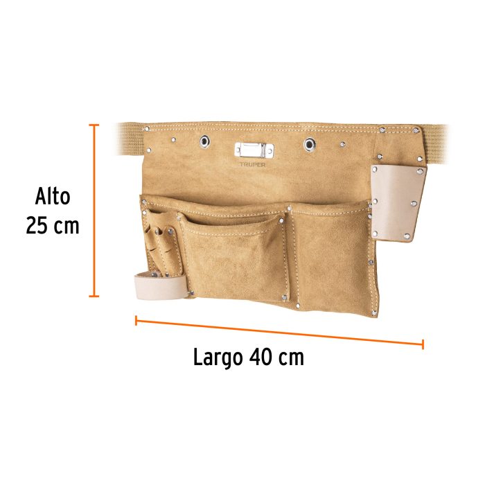 Porta herramientas de carnaza con 9 compartimentos - Imagen 3