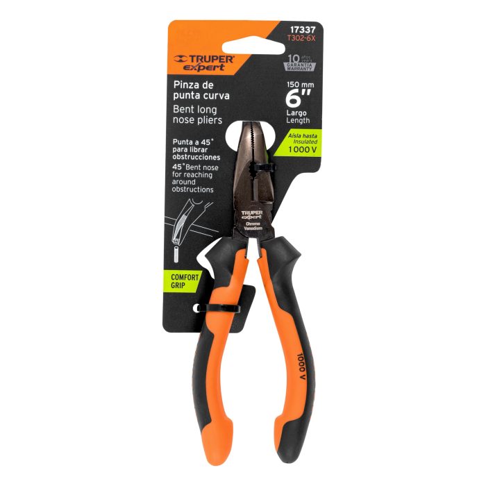 Pinza punta curva 6" mango Comfort Grip - Imagen 4