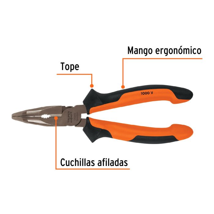 Pinza punta curva 6" mango Comfort Grip - Imagen 2