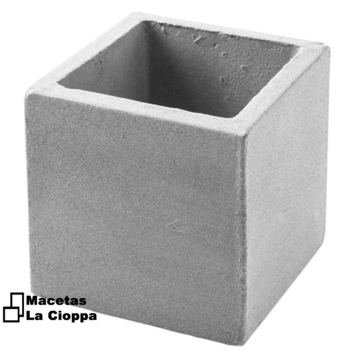 Maceta fibrocemento cubo