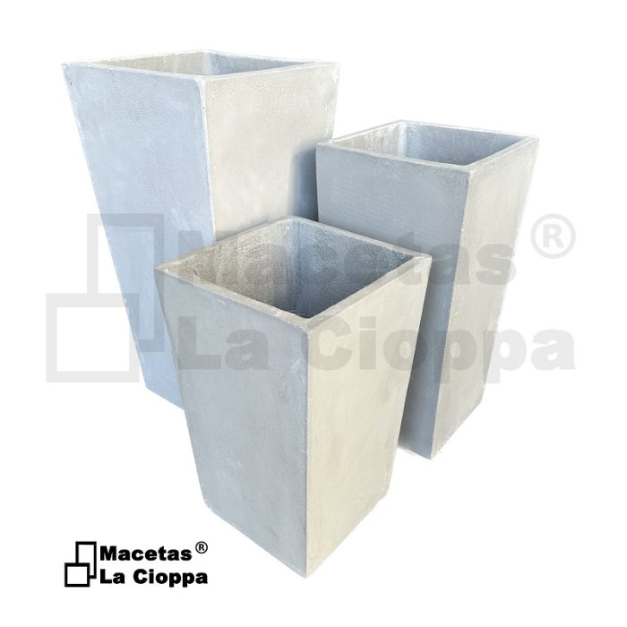 Maceta fibrocemento piramidal