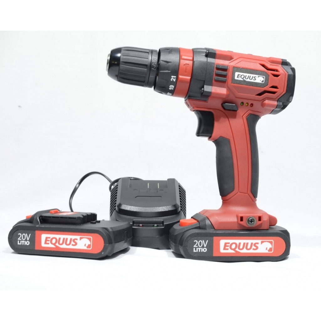 Taladro Atornillador Inalámbrico 20V Equus con Percutor / 2 baterías y maletín - Imagen 2