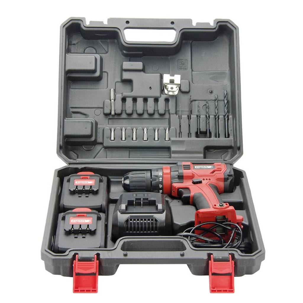 Taladro Atornillador Inalámbrico 20V Equus con Percutor / 2 baterías y maletín - Imagen 4